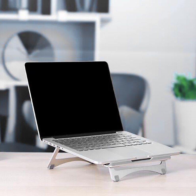 Monitor Stand Met Een Geventileerde Metalen Platform Laptop Stand Hoogte Verstelbare Draagbare Ergonomische Laptop Stand