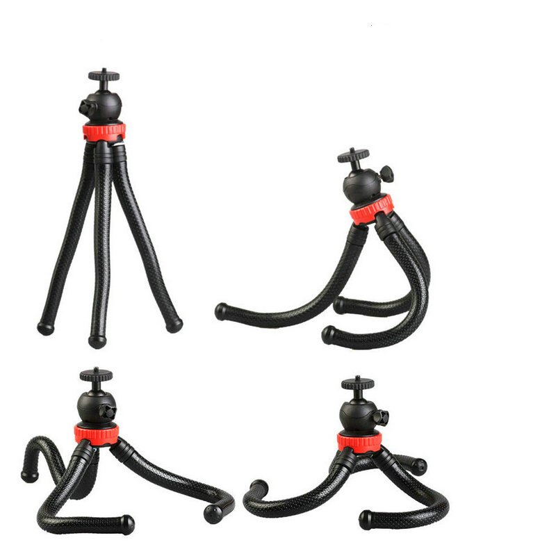 Micros2u Octopus Stativ Flexibel – Für Handy, GoPro, Kamera – Mit Clips, Verstellbaren Beinen, Universalhalterung