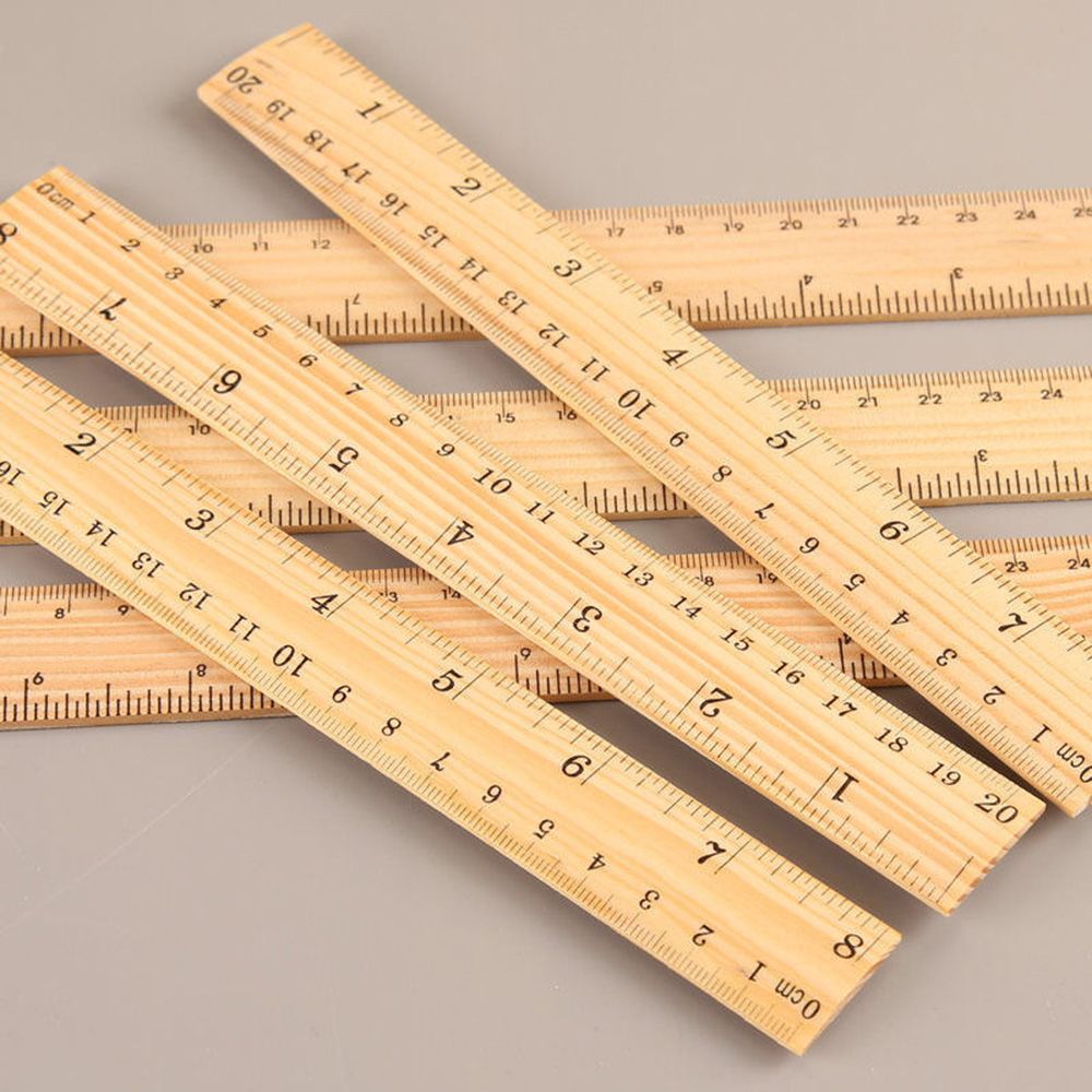15cm 20cm 30cm Wooden Ruler Double Sided Student Stationery Measuring Tool School Office Supply 1PCS