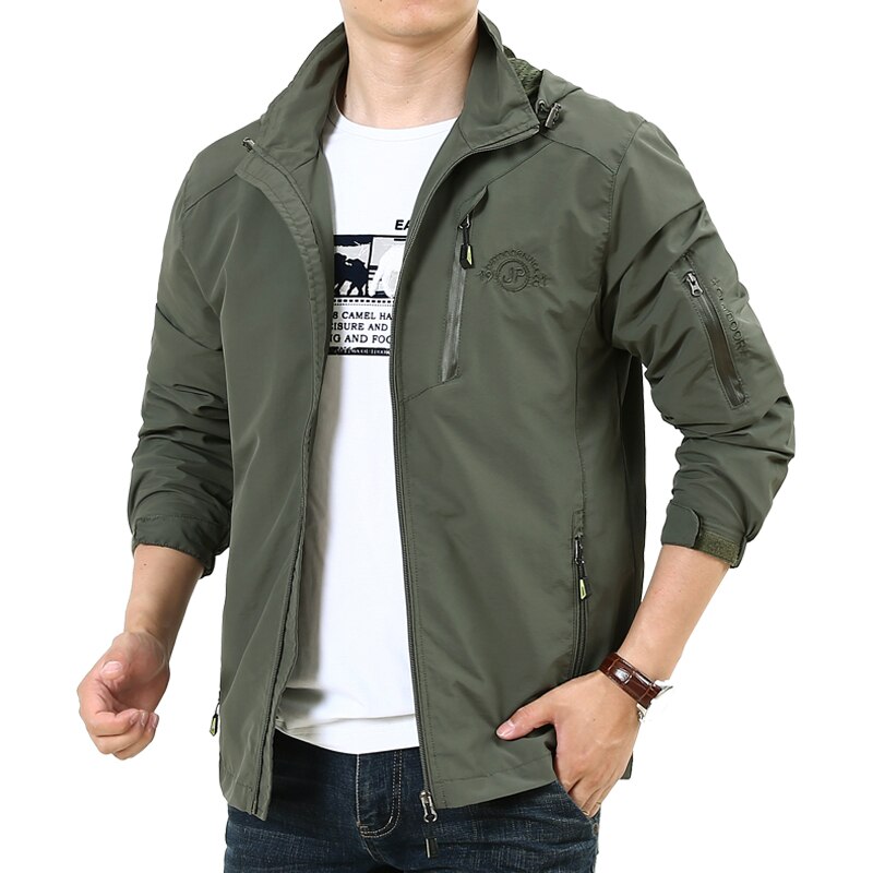 Varma herr vinter herr softshell vandringsjackor manlig utomhuscamping vandring klätterkappa för vattentät vindtät kappa: Armégrön / M