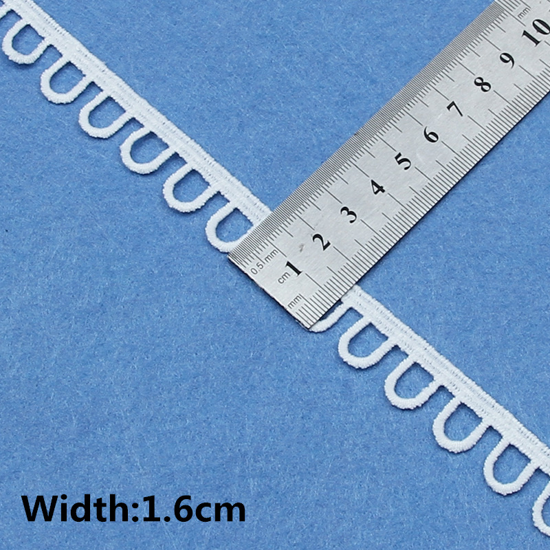 5 jardów białej bawełny haftowanej koronki wstążki tkaniny DIY szycia ręcznie robione materiały rzemieślnicze ubrania dekoracja domu: Miedzi