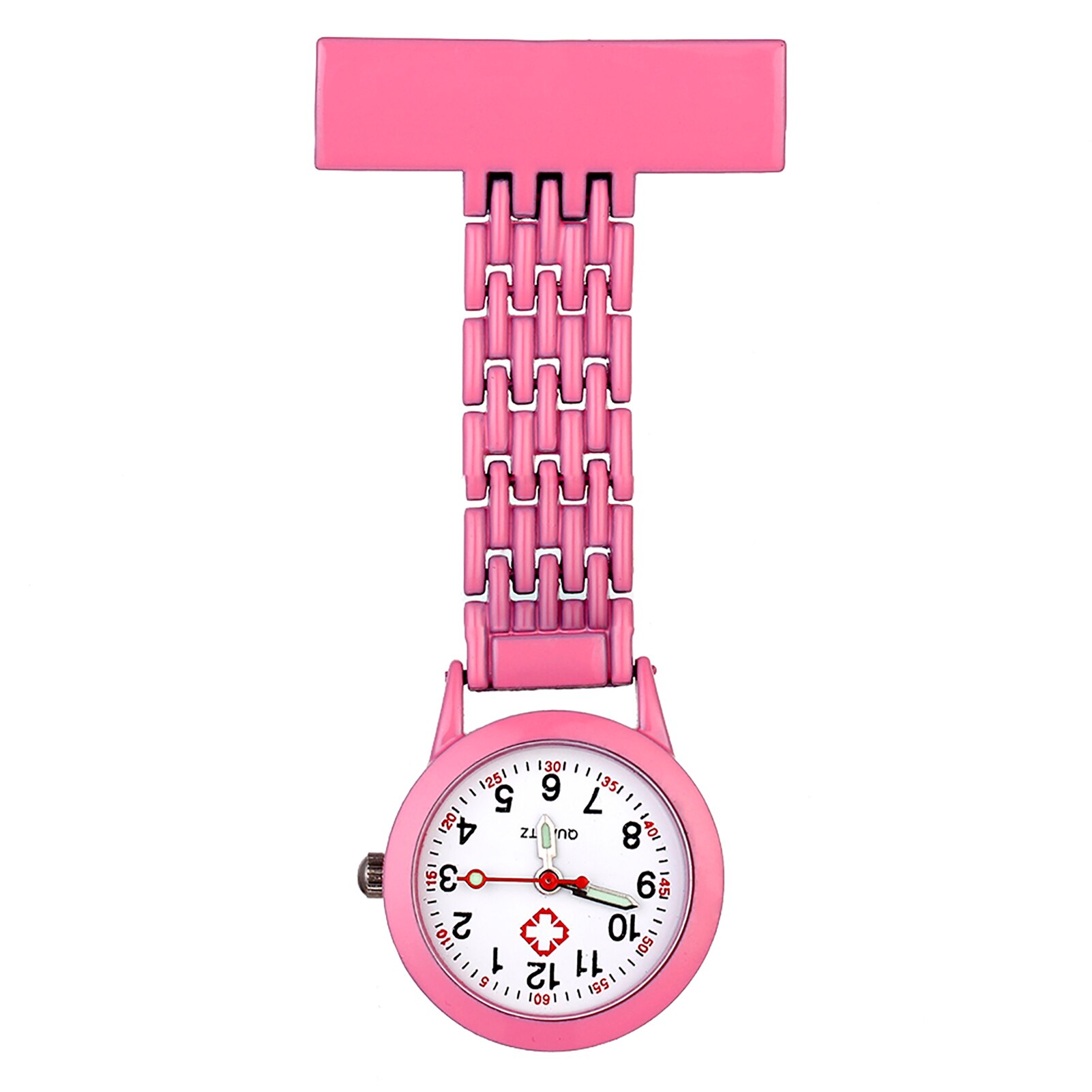 Nurse Quartz Horloge Broche Pocket Broche Verpleegkundige Pocket Verpleging Horloge Quartz Horloge Decor Accessoire Verpleegkundige Zakhorloge: Roze