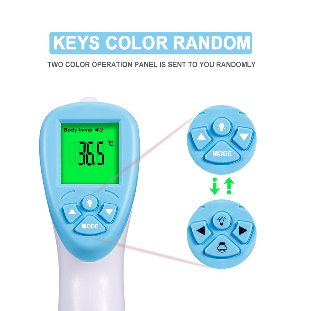 Voorhoofdthermometer contactloze thermometer infrarood digitale lcd-thermometer lichaamstemperatuur objecttemperatuur voor baby's en volwassenen