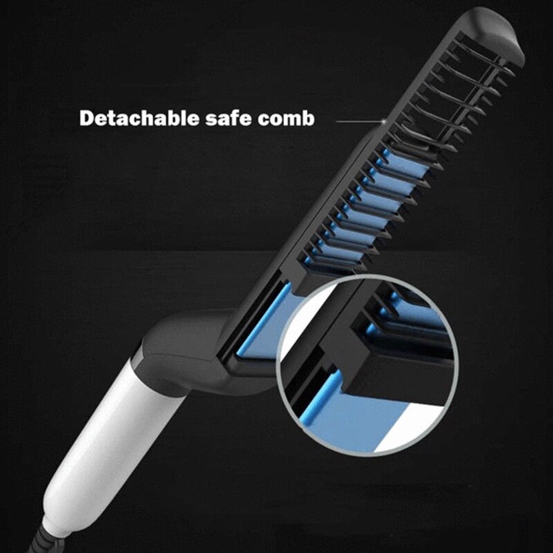 Multi-Functional Shape Comb Hair Beard Combing Electric Combing Straight Hair Tool Uk Plug