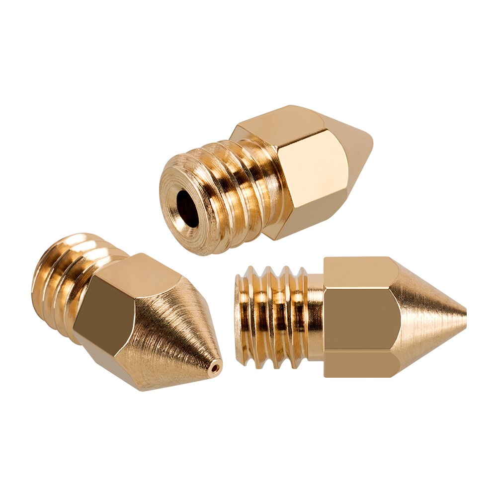 MK7 MK8 Nozzle 0.4mm 0.3mm 0.2mm 0.5mm Copper 3D Printer Parts Extruder Threaded 1.75mm 3.0mm Filament Head Brass Nozzles