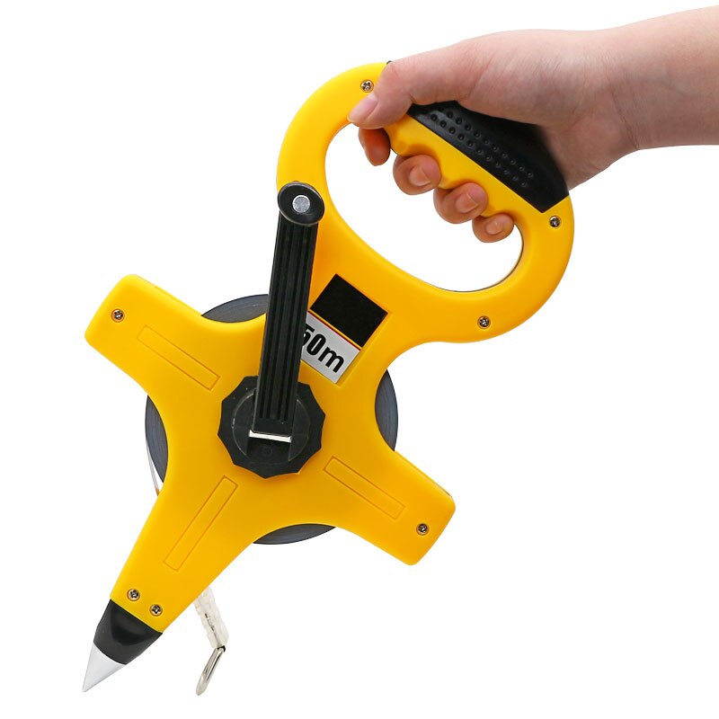 Metal Tape Measure 30m 50m 100m Engineering Tape Retractable Ruler Roll Tape Measuring Tools Flexible Rule Tapeline