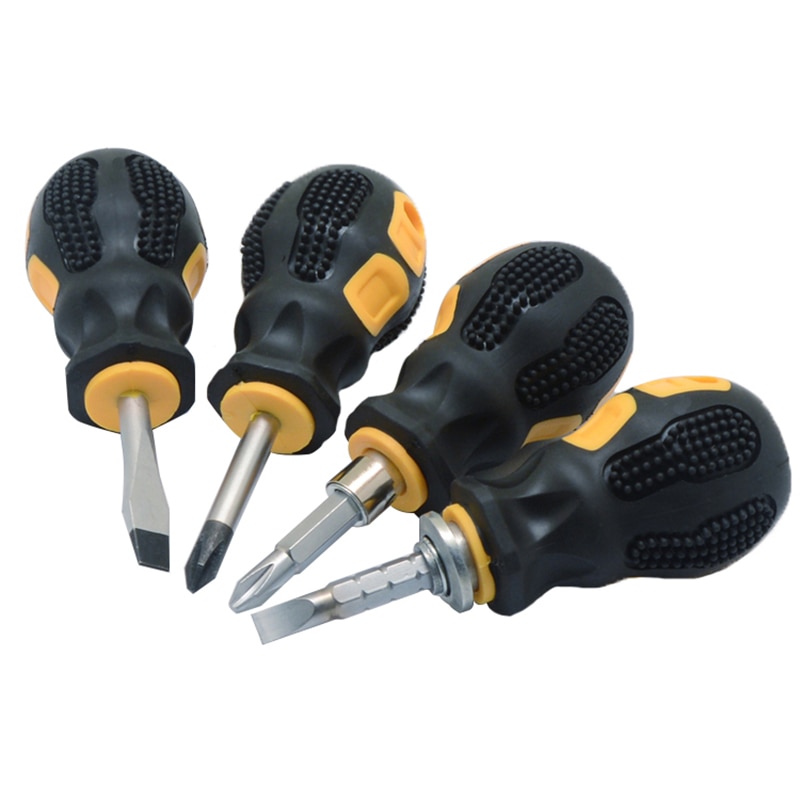 Double-Use Screwdriver Cross Flat Head Screwdriver Portable Removable Hand Tools Chrome Vanadium Steel Repair Tool Screw Driver