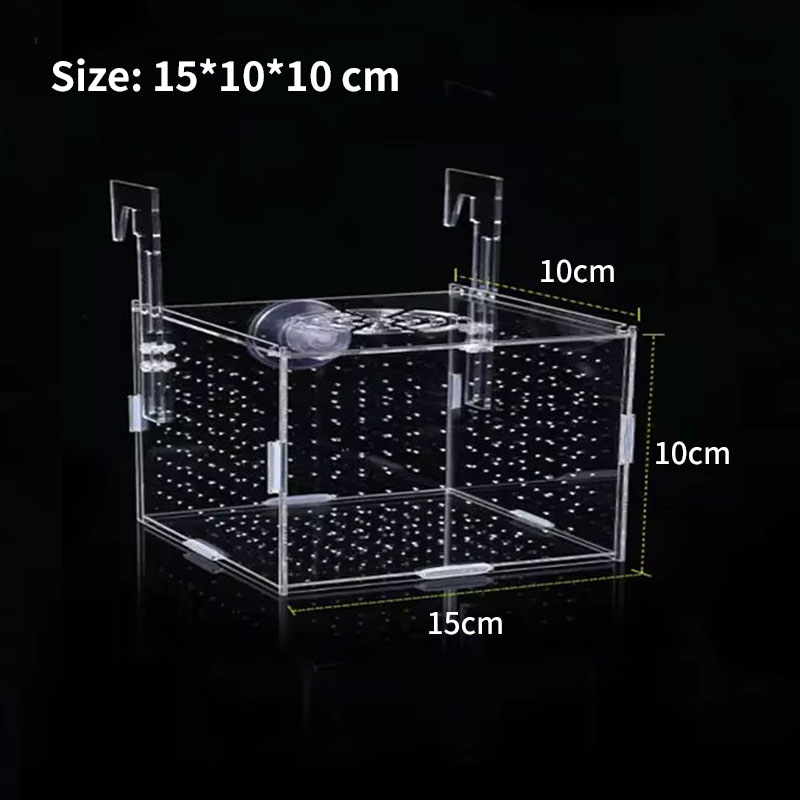 Aquarium Isolation Kasten Aquarium Kleine Braten Zucht Kasten Multifunktionale Laichen Brut Zimmer Aquarium Zubehör Fisch Supplie: transparent