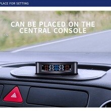 Sistema de Monitoreo de presión de neumáticos de coche, TPMS Solar inalámbrico, LCD, 4 sensores externos