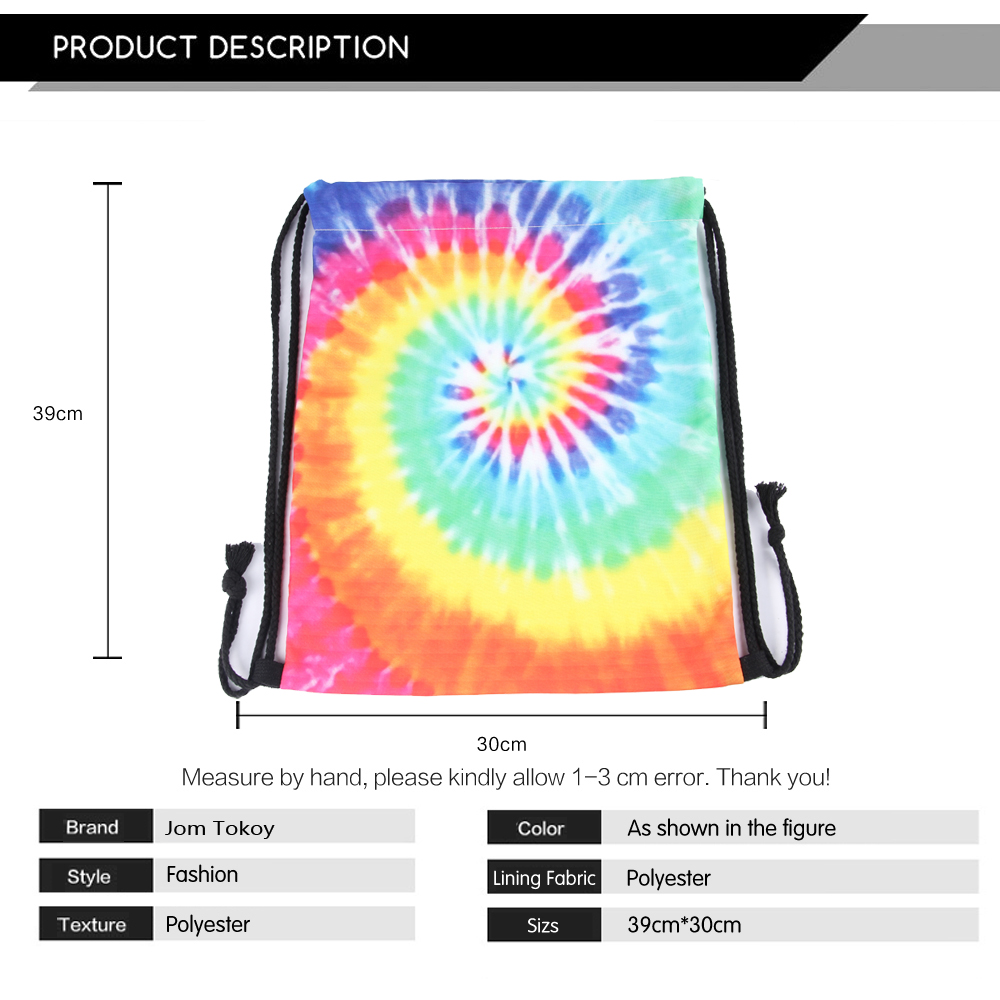 Women Geometric patterns drawstring Backpack 3D printing travel softback mochila drawstring bag