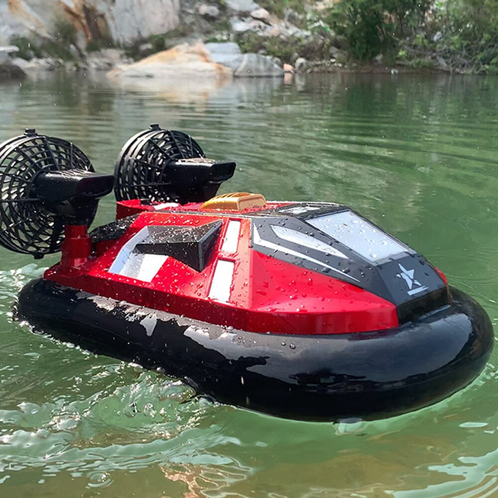 2,4G Große Fernbedienung Luftkissenfahrzeug Volle Funktion hoch Geschwindigkeit Stiefel Wasser & eis Land Fuß 1/14 Skala 9,3 mph (15kmh) RC watercr