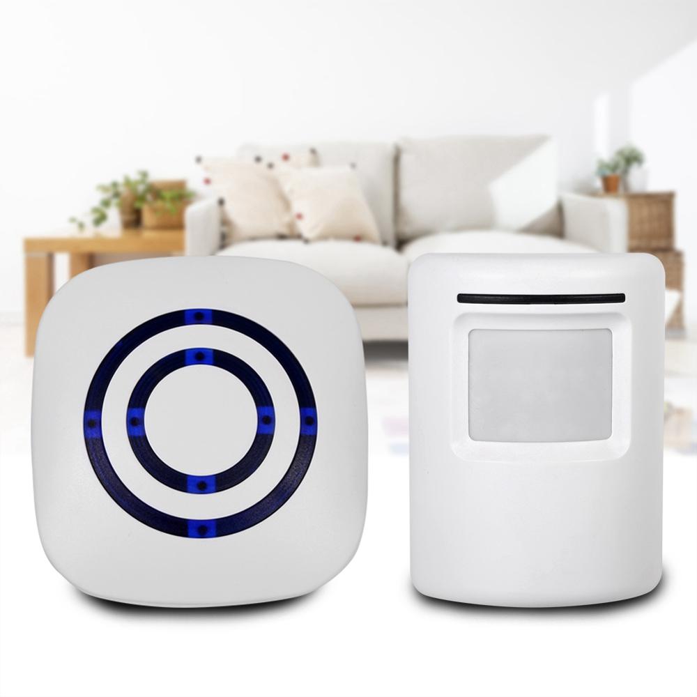 Sensor de movimento sem fio campainha alerta inteligente campainha da porta sistema segurança em casa alarme doorbells para garagem patrulha plug ue