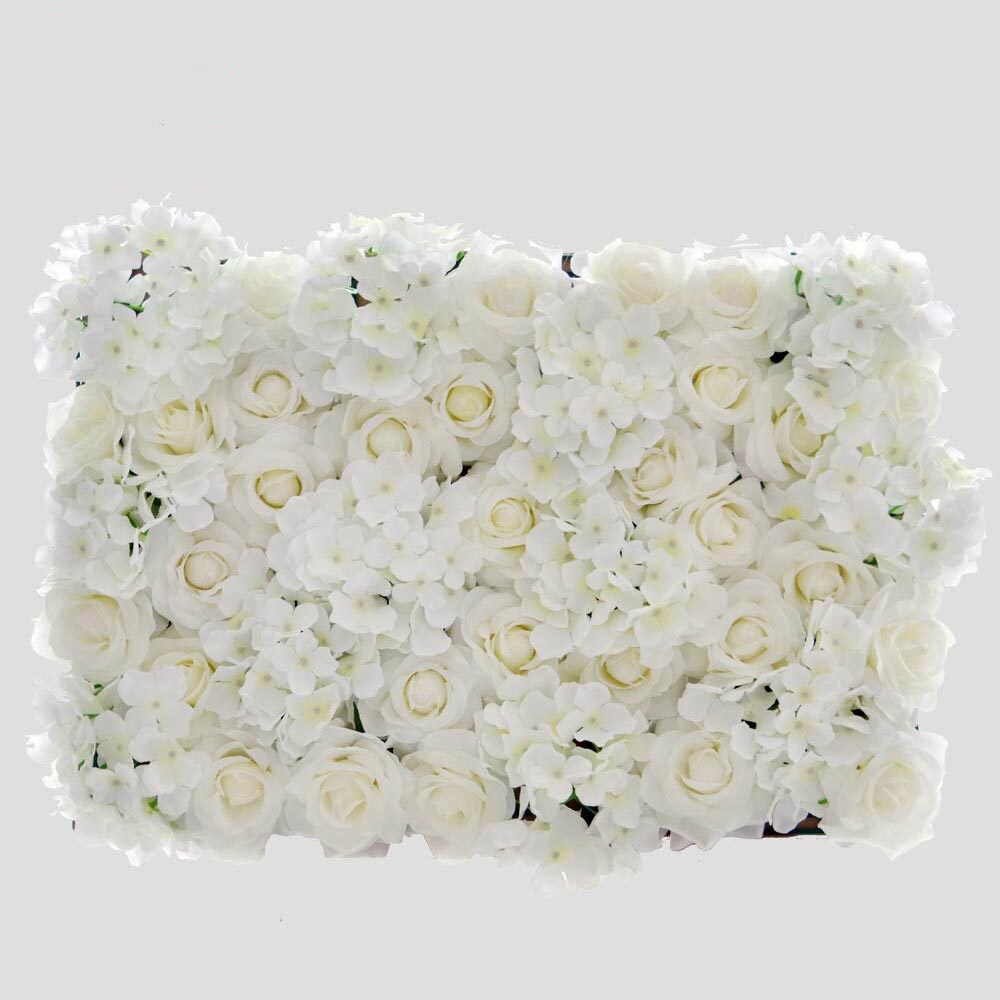 40 x 60cm kunstig silke rose hortensia blomst væg romantisk bryllupsfotografering rekvisitter foto diy baggrund paneler dekoration: A -01