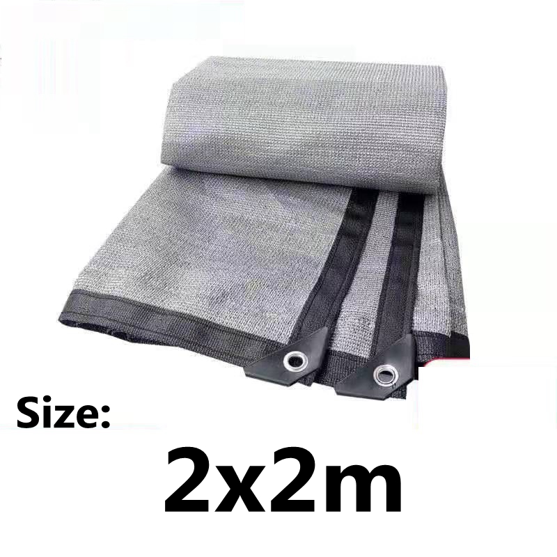 Red de sombra para jardín, invernadero, planta suculenta, piscina al aire libre, HDPE, Anti-UV, gris plateado,: 2m X 2m
