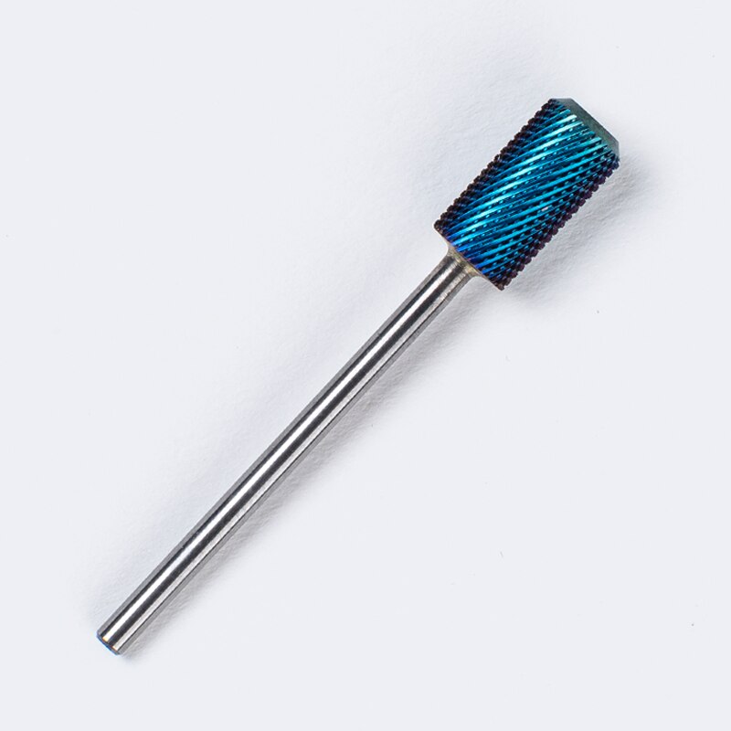 Nail Boor Regenboog/Blauw/Zwart Coating Hardmetalen Bramen Nail Cutter Voor Cuticle Manicure Boor Machine Nail bestanden: Blue 05