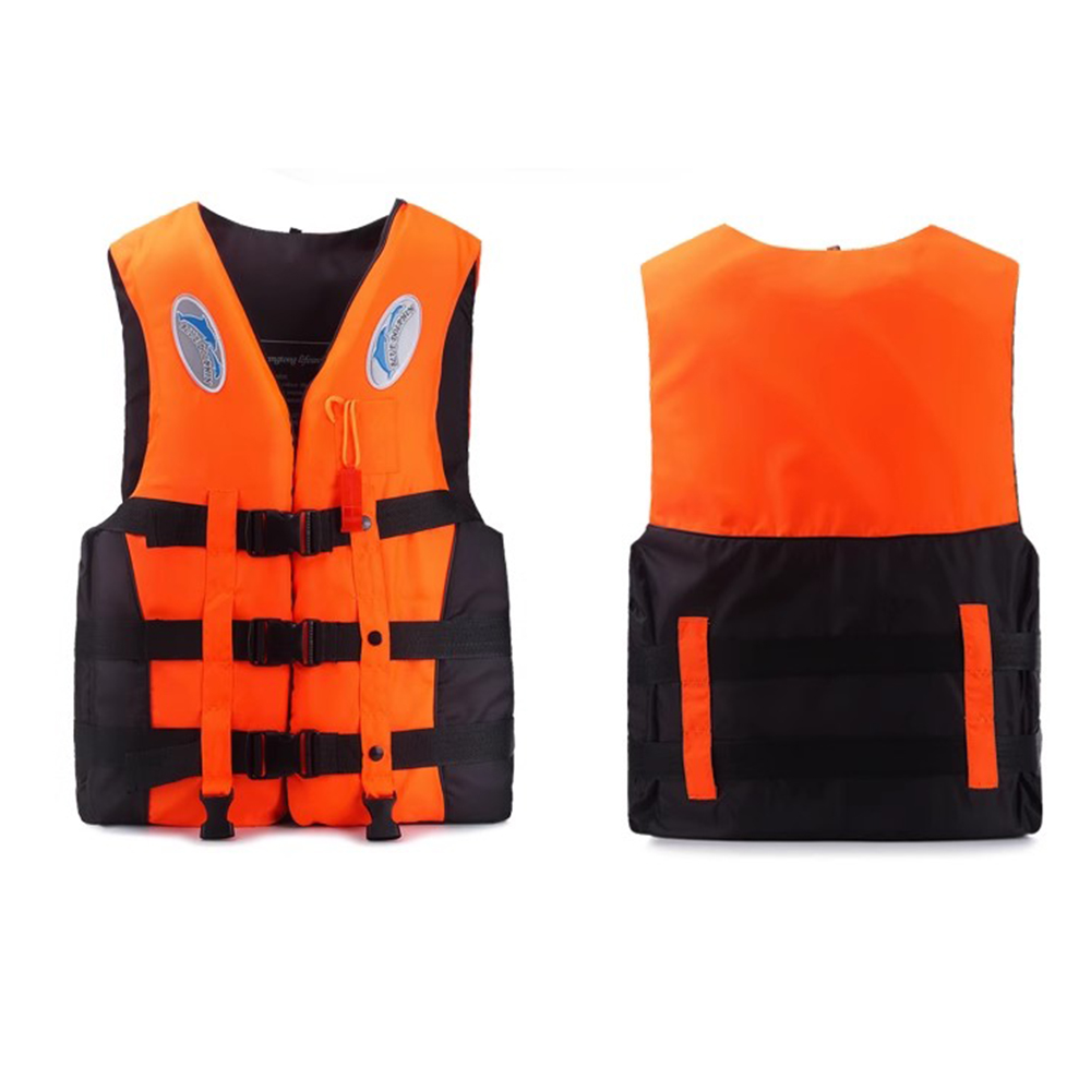 Outdoor life jacket for adults, adjustable buoyancy, survival suit, polyester, children's life jacket with whistle