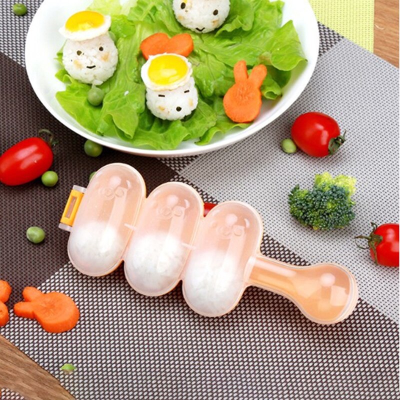 1pcs Balls Maker Mold With Spoon Rice Kitchen DIY Sushi Mini Rice Tools Ball Molds Rice Meat Vegetables Making Kitchen