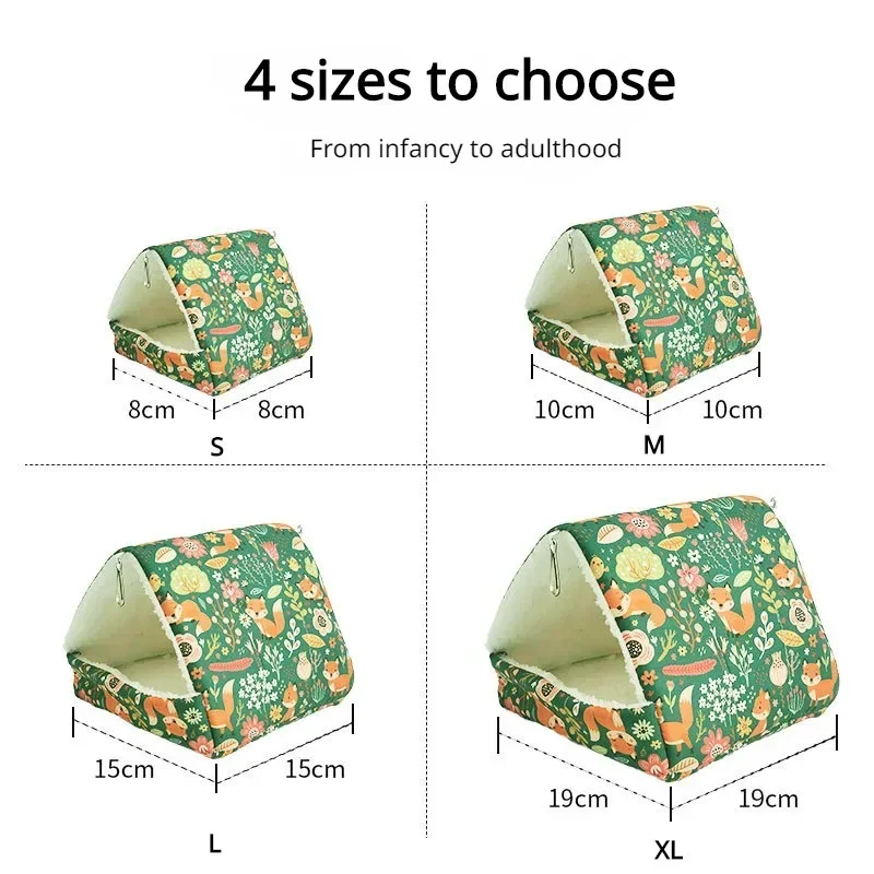 Cómoda casa para hámster, estera cálida, cama para dormir de animales pequeños, nido de conejillo de indias suave, Mini jaula para conejo, estera de ardilla