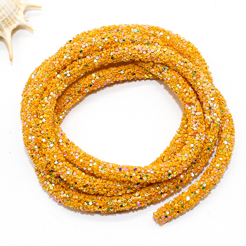 1 yards Kerst Kleur Glitter Steentjes Pailletten Passementen Zachte Buis Koord Touw DIY Kledingstuk Schoenen Feestdecoratie Bruiloft: 4Mm / Nickel-Free White