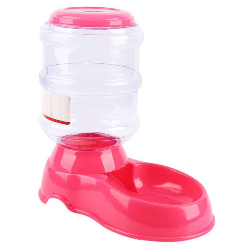 Automatic Eat Drink Supplies Pet Dog Cat Feeder Drinkers Water Dispenser Cat Dog Feeding Drinking Machine Pet Animal No Power: Feeder red