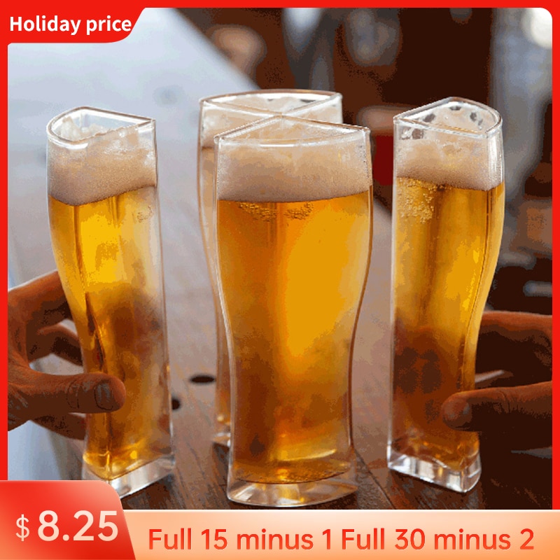 Funny Beer Glasses 4 In 1 Acrylic Plastic Material Beer Mug Super Schooner Acrylic Glass Party Beer Mugs Set Glass Cup