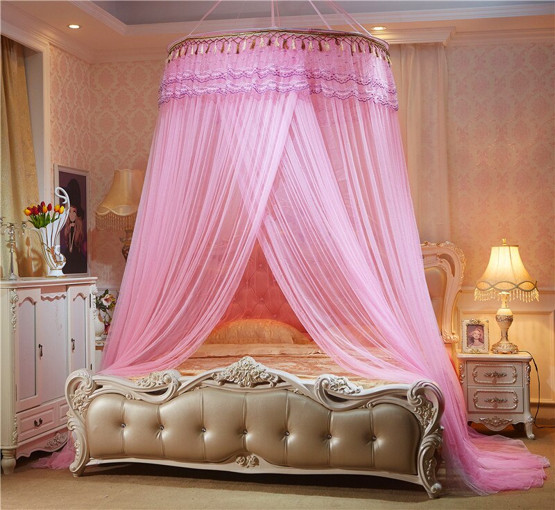 Wisząca kopuła luksusowa moskitiera pojedyncze drzwi w stylu księżniczki styl skandynawski elegancki baldachim robić łóżka zawieszona moskitiera