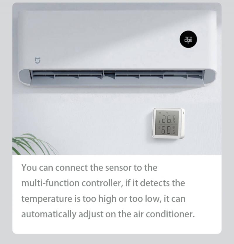 WiFi Smart Temperature Humidity Sensor Long Range Wireless Digital Hygrometer Tuya APP Compatible With Alexa Google Assistant
