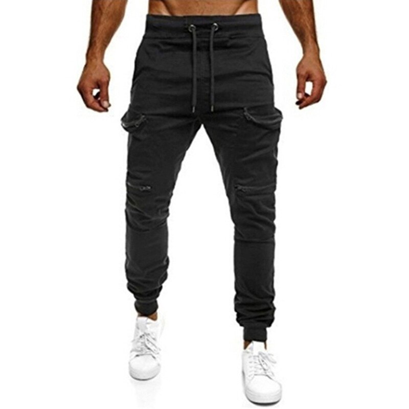 European And American Fitness Sportswear Pant Pocket Stitching Casual Harem Pants Camouflage Pleated Trousers