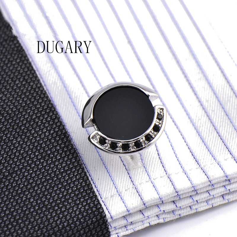 Dugary jóias francês camisa abotoaduras para homens marca punhos link botão masculino de cristal alta qualidade luxo casamento frete grátis