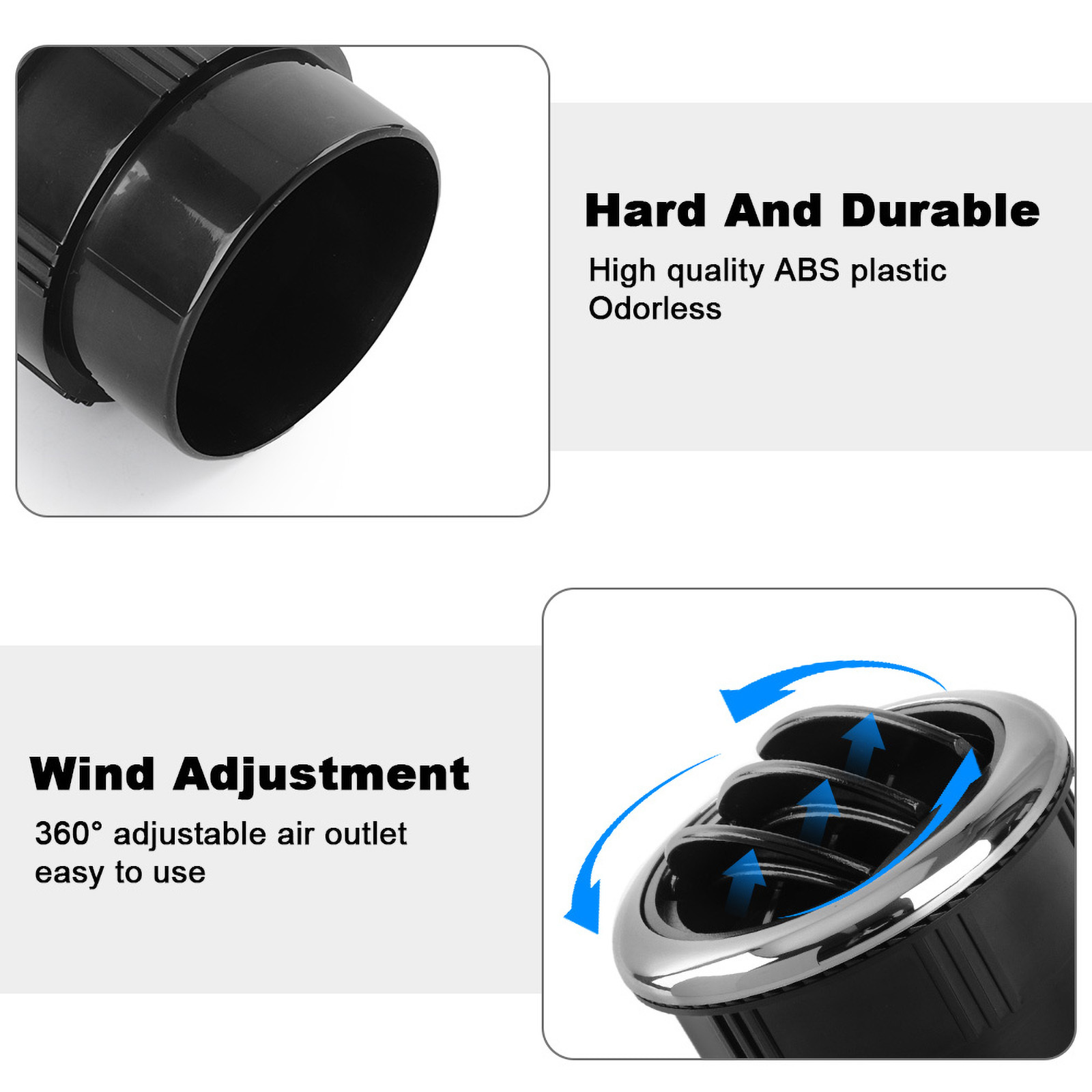 80MM Universele Knop Type Rotatie Luchtuitlaat Vent Auto Vent Dashboard Airconditioning Vent Deflector voor Camper Caravan Truck