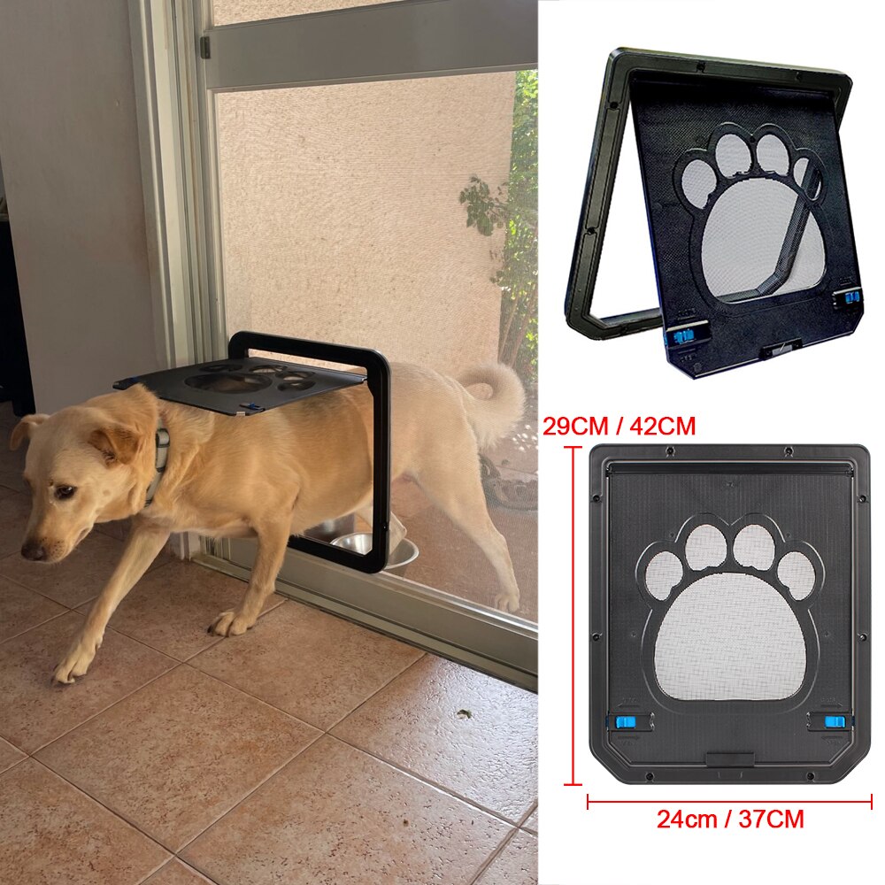 Veilige Outdoor Honden Katten Deur Venster Gate Huisdier Huis Voer Vrij Mode Mooie Tuin Afsluitbare Magnetische Scherm Installeren