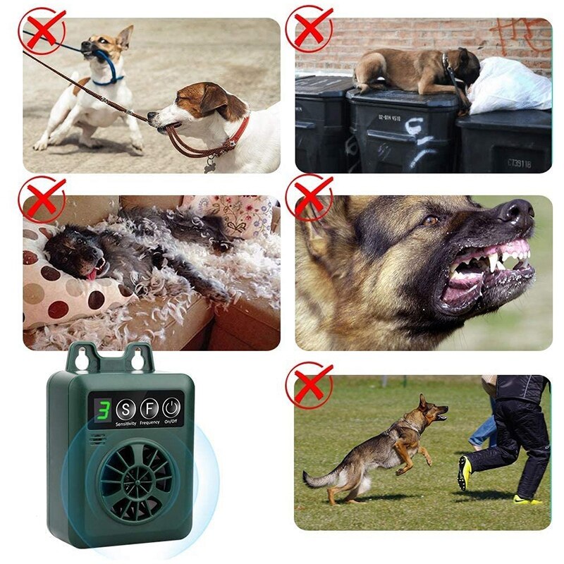 Dog Repeller USB Rechargeable Outdoor Waterproof Ultrasonic Bark Control Stop Barking