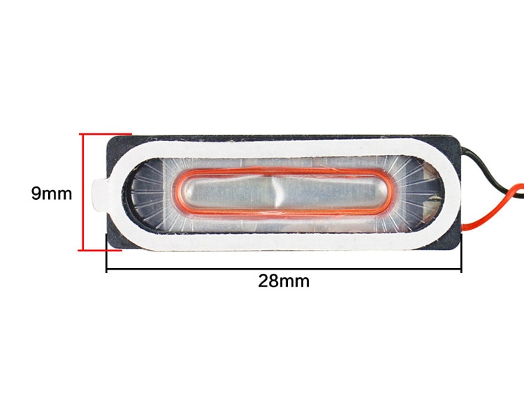 Ghxamp Mini Speaker Tablet Speaker Unit Met Kabel Driver Hoofd 28mm * 9mm Dual Magnetische Racetrack Vorm Luidspreker 2pcs