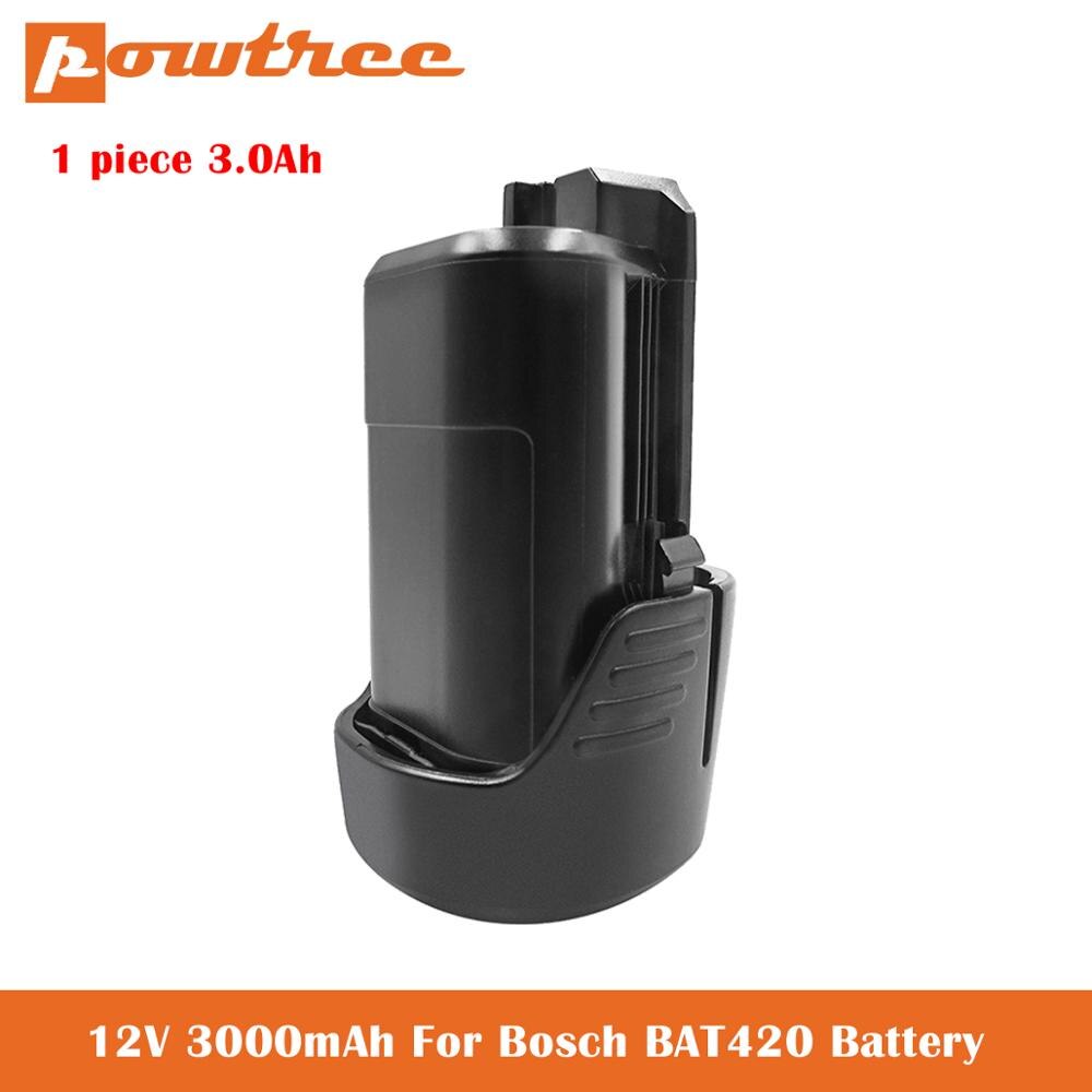 6.0Ah de repuesto para Bosch 10,8 V/12V 12V batería BAT411 BAT411A BAT412 BAT412A BAT413 BAT413A BAT414 D-70745 2607336013, 26073360: 1 Piece 3.0Ah