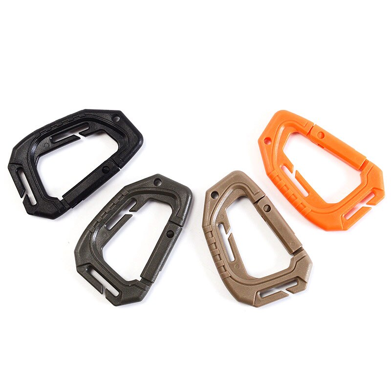 1Pcs 200LB Plastic Clip Karabijnhaak D Vorm Bergbeklimmen Gesp Outdoor Opknoping Sleutelhanger Haak Klimmen Accessoires