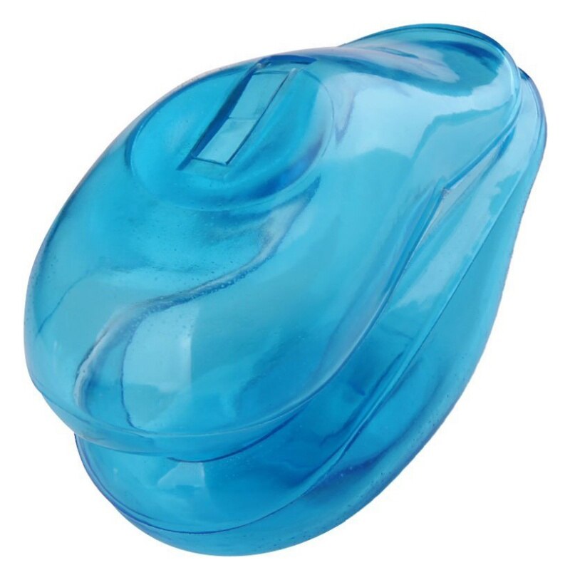 2 STUKS Blauw Clear Siliconen Oor Cover Haarverf Shield Protect Salon Kleur