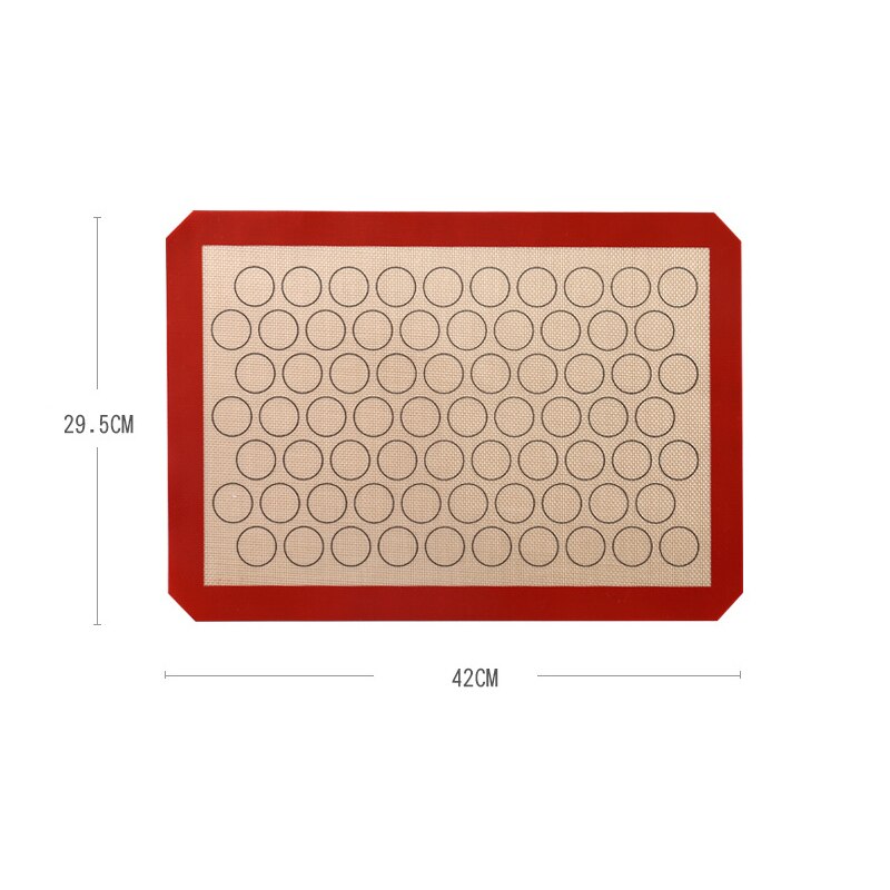 Silicone Macaron Bakmat Non Stick Macaron Bakken Papier Hittebestendig Oven Sheet Liner Gebak Bakvormen Bakken Tools: Red