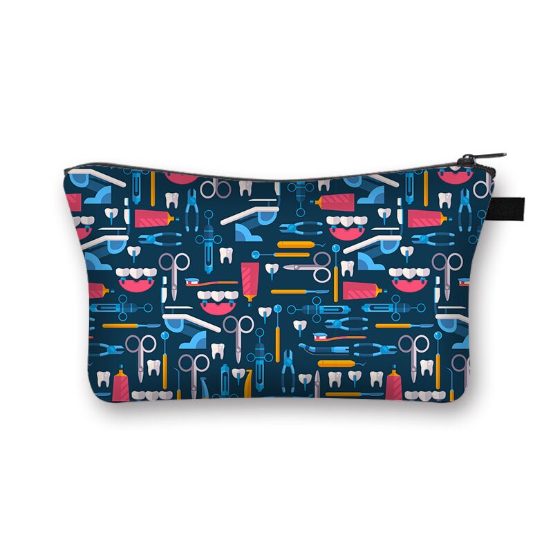 Engel in Weiß Krankenschwester Elektrokardiogramm Druck Damen machen-hoch Tasche Krankenschwester Mädchen Lagerung Tasche Kosmetik fallen: shzbblm26