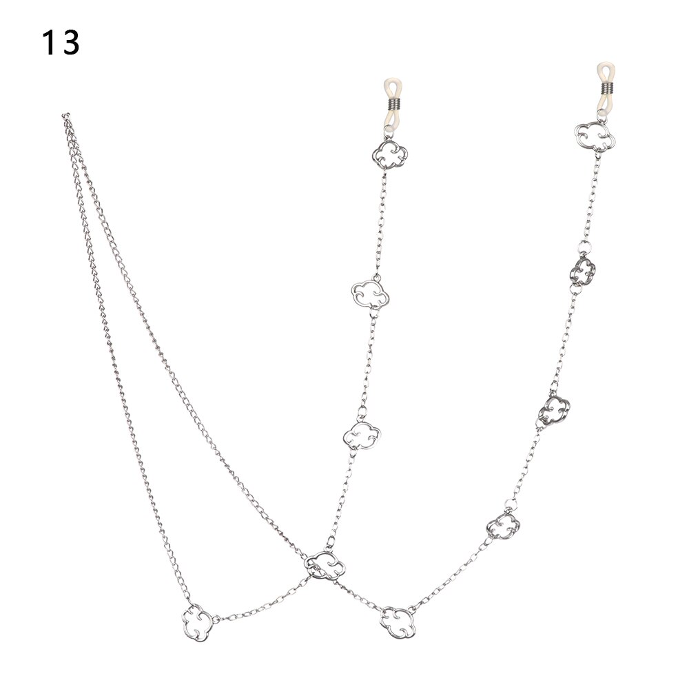 Lunettes antidérapantes à chaîne étoile lune | Vintage femmes hommes, lunettes lanière en métal, collier lunettes accessoires 1 pièce: 13
