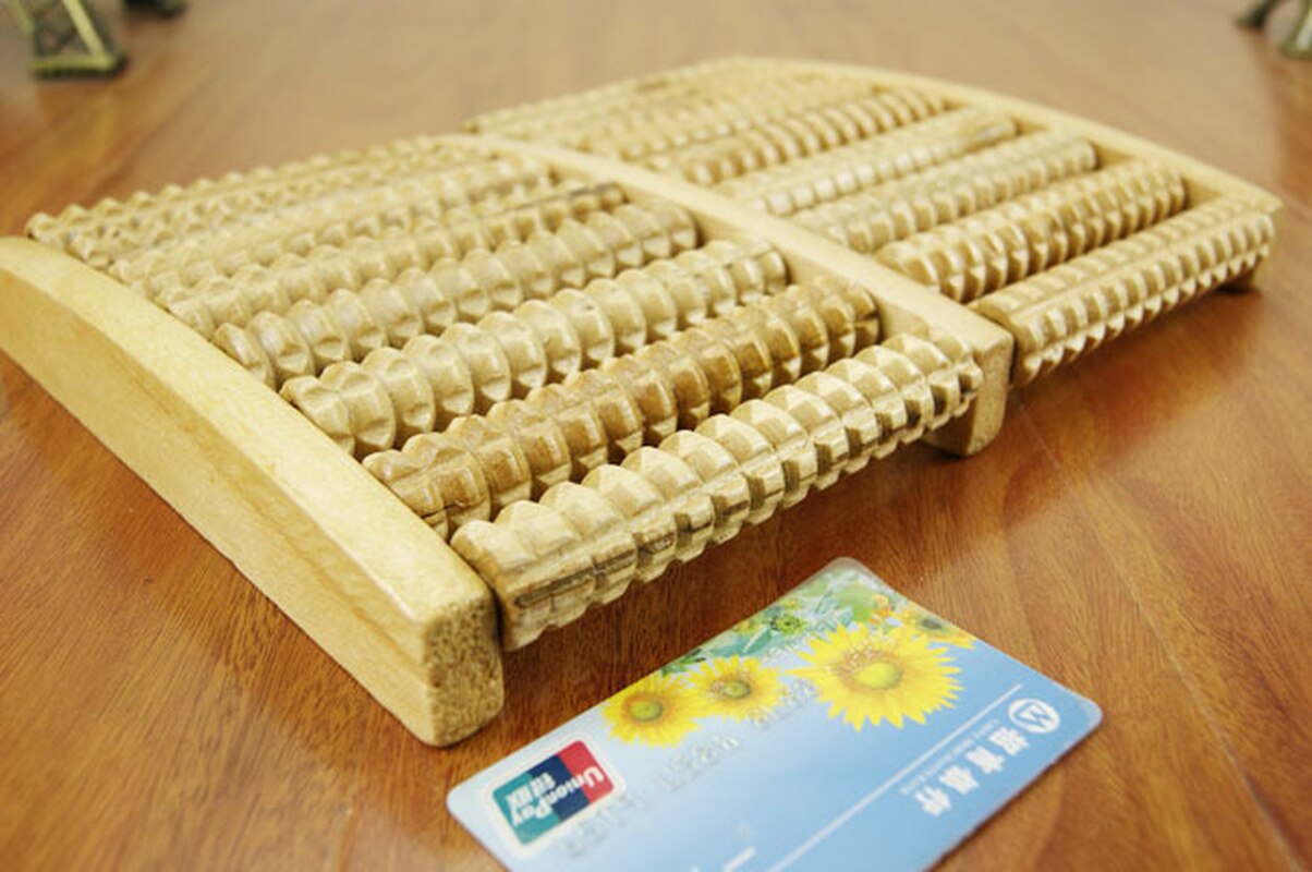 Houten Voet Massage Apparaat Acht Rij Voetmassage Apparatuur Massage Wiel Fabriek Directe Verkoop Supply