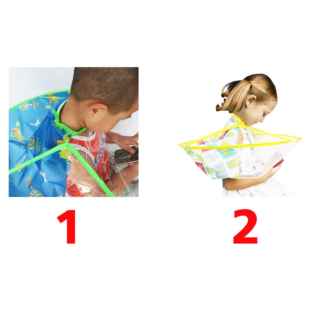 Facile à nettoyer vêtements imperméables enfant enfants coiffure Cape style solide dessin animé Cape Anti statique Salon outil maison coupe de cheveux tablier