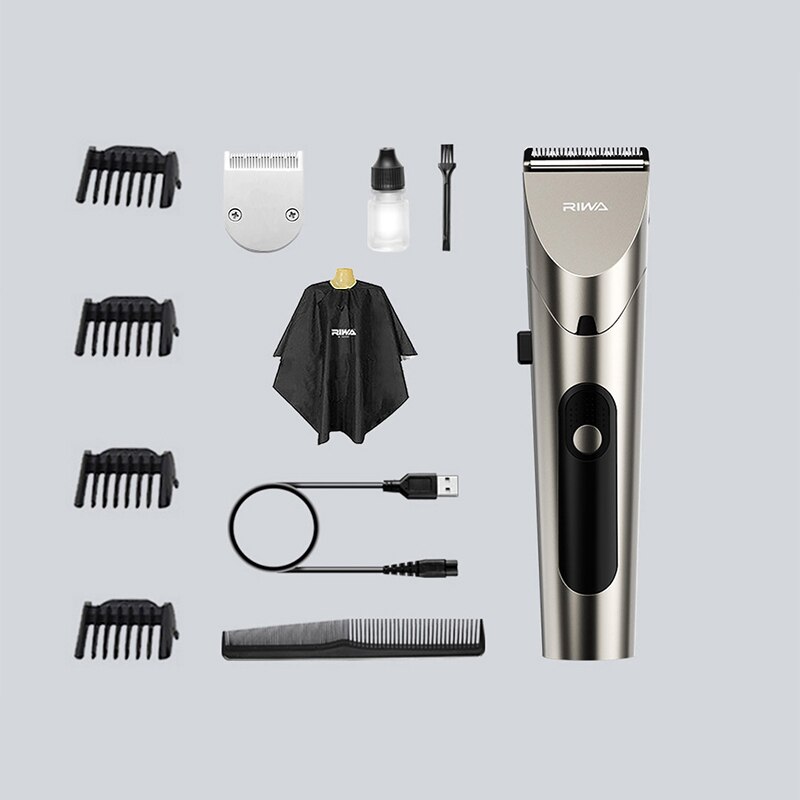 Xiaomi RIWA elektryczna maszynka robić strzyżenia włosów o zmiennej prędkości odnośnie-6305 potężna moc drobny frez ze stali głowica z ekranem doprowadziło zmywalny niski poziom hałasu: XM-YP-347