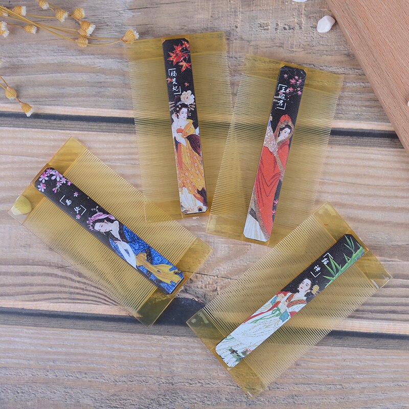 Peine de Piojos de doble cara, peine de resina dentada densa anticaspa, peine de peluquería, accesorios para el cuidado del cabello, herramienta para piojos