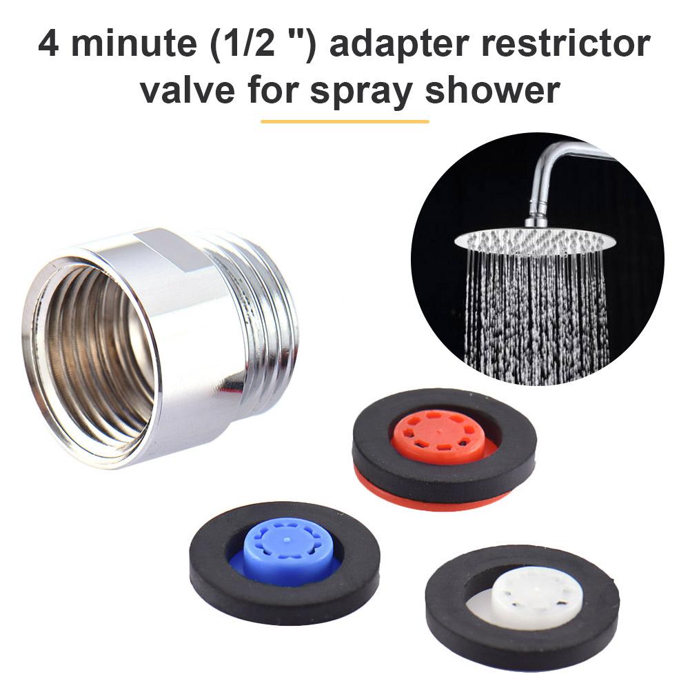 4PCS Water Saver Overflow Shower Head Flow Control Valve Set Saving Device Flow Reducer Limiter Kitchen Bathroom Nozzle Tap