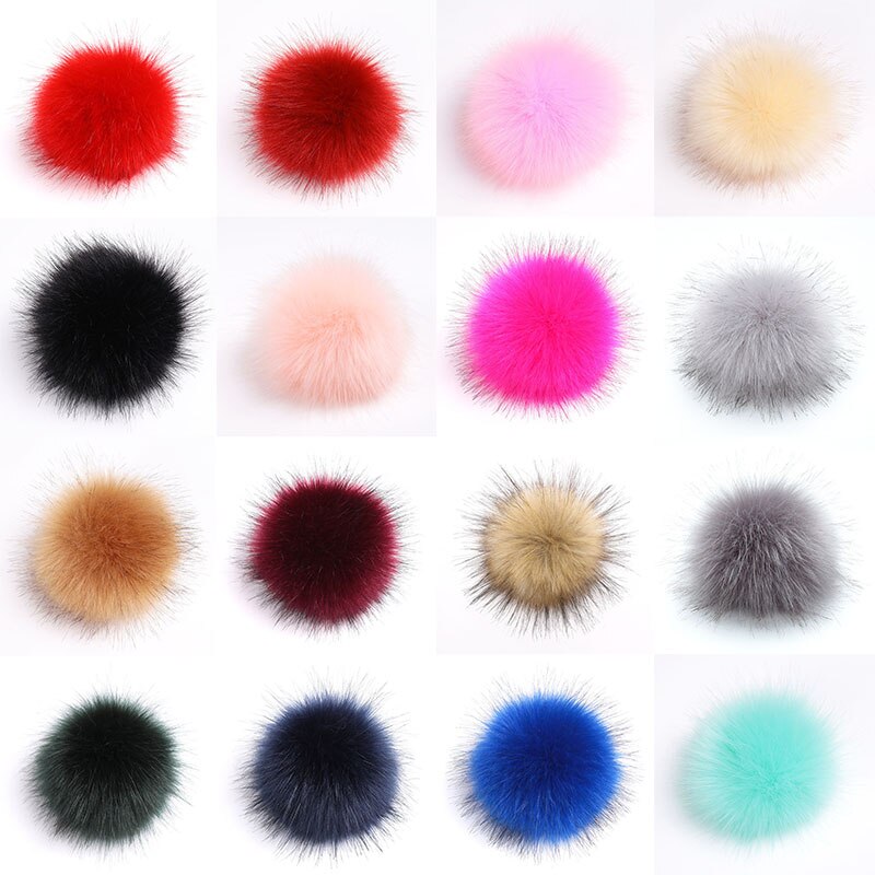 12cm lapin Pom Pom porte-clés véritable fourrure boule pompon voiture porte-clés lapin fourrure boule porte-clés Pompons sac breloques avec chaînes porte-clés