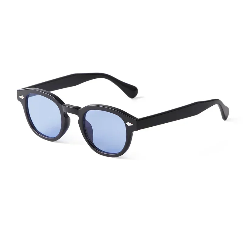 HISTORIA Vintage remache carey gafas de sol redondas mujeres hombres 2022 de Retro amarillo azul lente gafas de sol cuadradas S22728: YELLOW