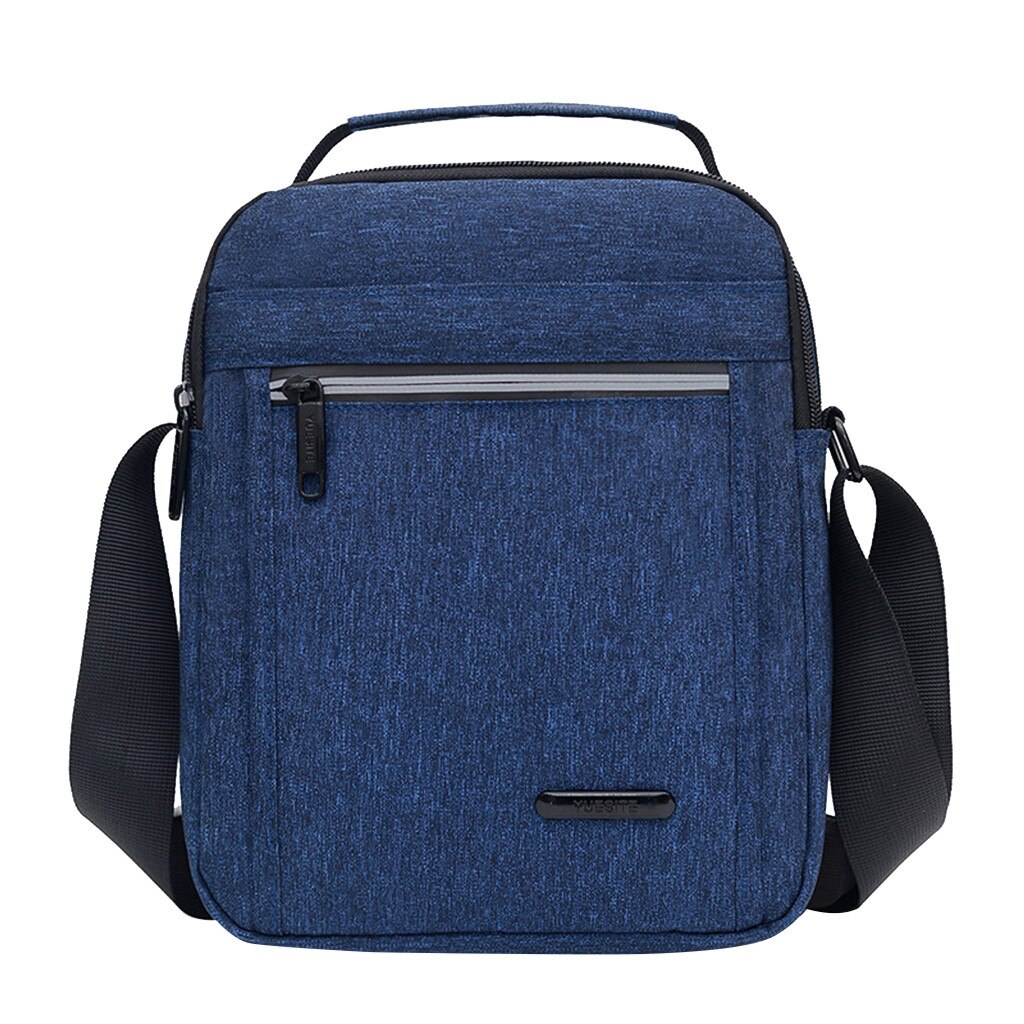Men's Bags Shockproof Men Shoulder bags for 9.7' pad Travel Crossbody bags Canvas men's Buiness Shoulder Bag Waterproof#3: Blue