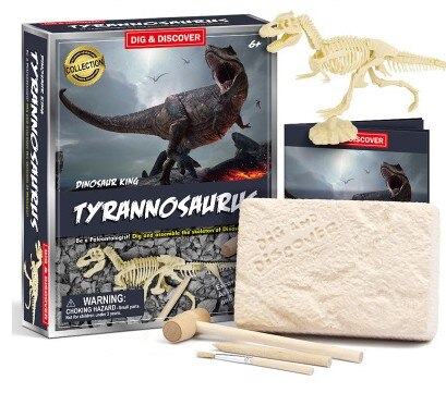 Dinosaur archaeological excavation toy prehistoric crocodile fossil skeleton excavation DIY boy: Dark Gray