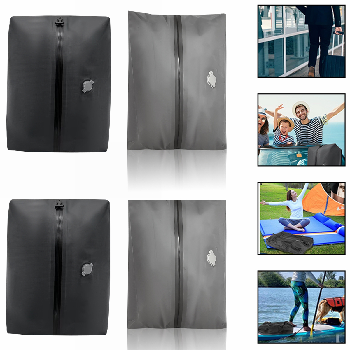 Reusable Vacuum Bags for Travel Dustproof Space Saver Vacuum Compression Bag Waterproof Luggage Vacuum Storage Bag