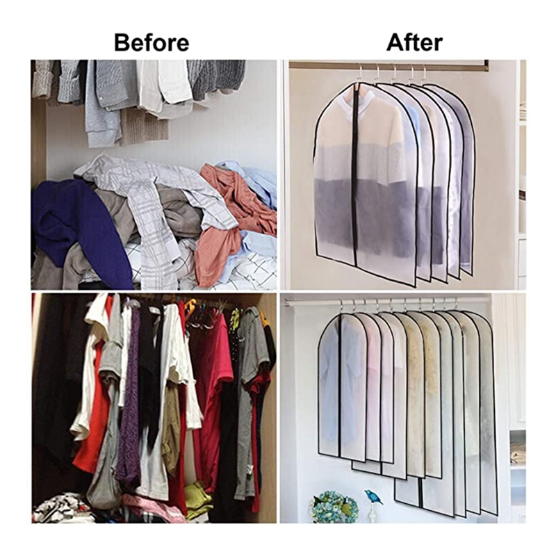 10Stck Klar Bekleidungs Taschen, Kleidung Abdeckungen Schutz Taschen Kleidung Taschen mit Postleitzahl, kunststoff Motten Beweis Anzug Tasche für Kleid